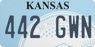 KS license plate 442GWN
