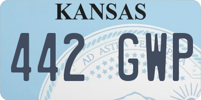 KS license plate 442GWP