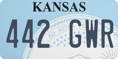 KS license plate 442GWR