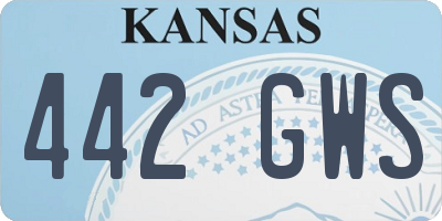 KS license plate 442GWS