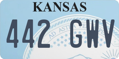KS license plate 442GWV
