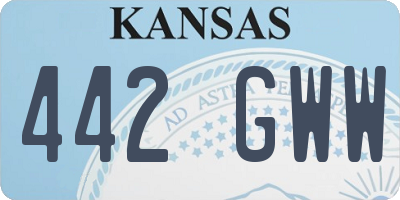 KS license plate 442GWW