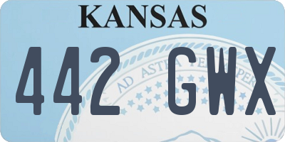 KS license plate 442GWX