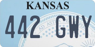 KS license plate 442GWY