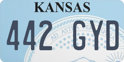 KS license plate 442GYD
