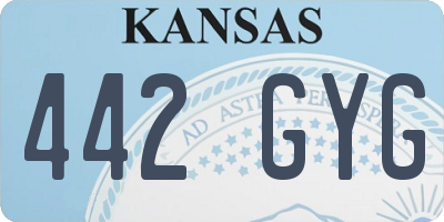 KS license plate 442GYG
