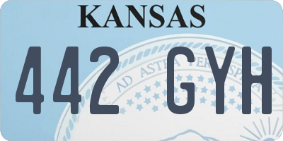 KS license plate 442GYH