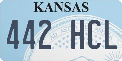 KS license plate 442HCL