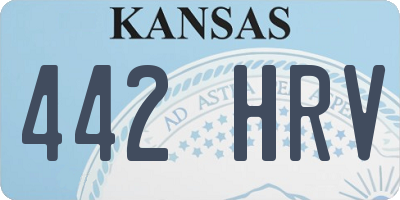 KS license plate 442HRV