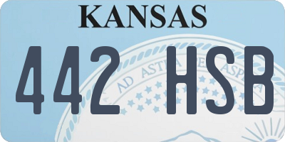 KS license plate 442HSB