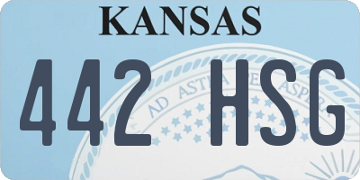 KS license plate 442HSG