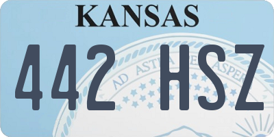 KS license plate 442HSZ