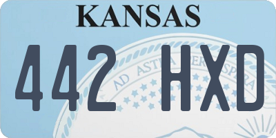 KS license plate 442HXD