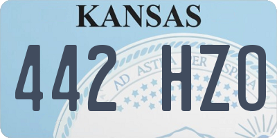KS license plate 442HZO