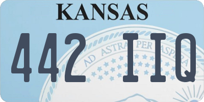 KS license plate 442IIQ