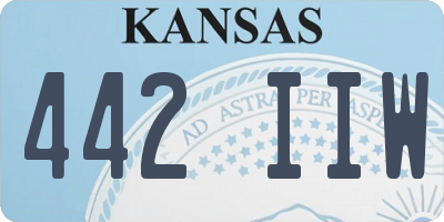 KS license plate 442IIW