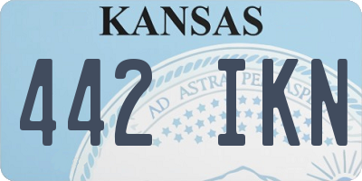 KS license plate 442IKN