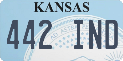 KS license plate 442IND