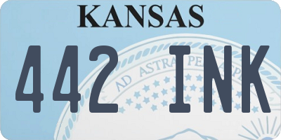KS license plate 442INK