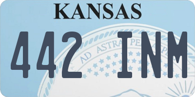 KS license plate 442INM