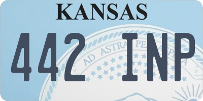 KS license plate 442INP