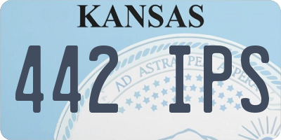 KS license plate 442IPS
