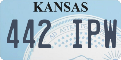 KS license plate 442IPW