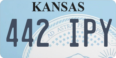 KS license plate 442IPY