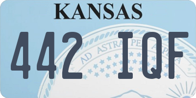 KS license plate 442IQF