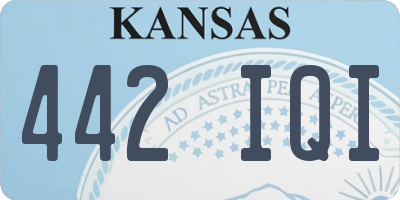 KS license plate 442IQI