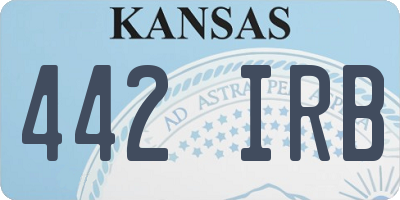 KS license plate 442IRB