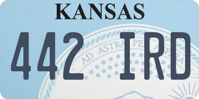 KS license plate 442IRD