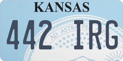 KS license plate 442IRG