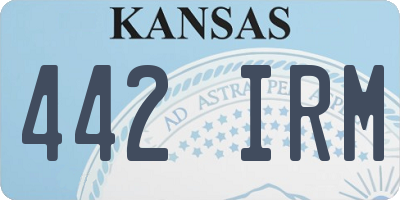 KS license plate 442IRM