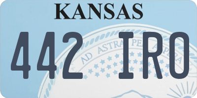 KS license plate 442IRO