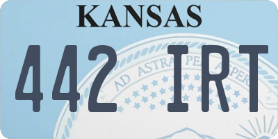 KS license plate 442IRT