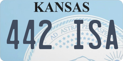 KS license plate 442ISA
