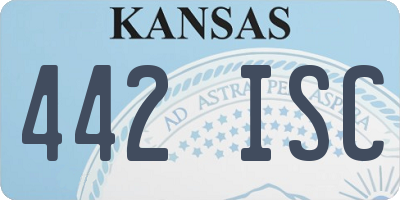 KS license plate 442ISC
