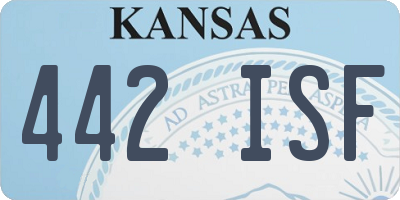 KS license plate 442ISF