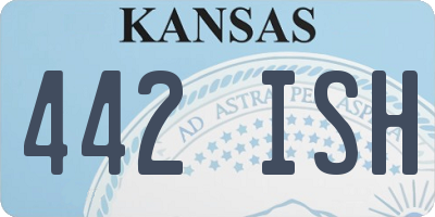 KS license plate 442ISH