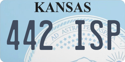 KS license plate 442ISP