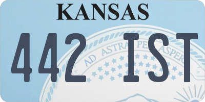 KS license plate 442IST