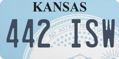 KS license plate 442ISW