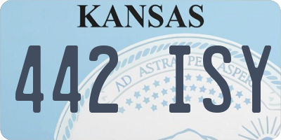 KS license plate 442ISY