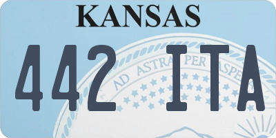 KS license plate 442ITA