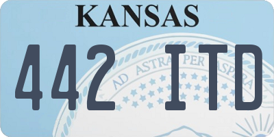 KS license plate 442ITD