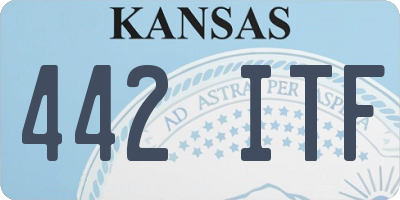 KS license plate 442ITF