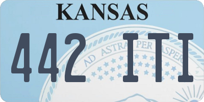 KS license plate 442ITI