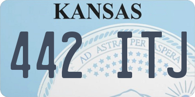 KS license plate 442ITJ