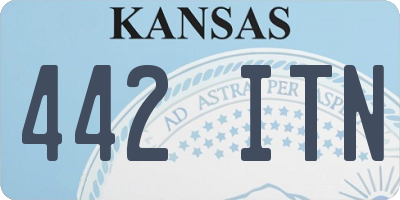 KS license plate 442ITN